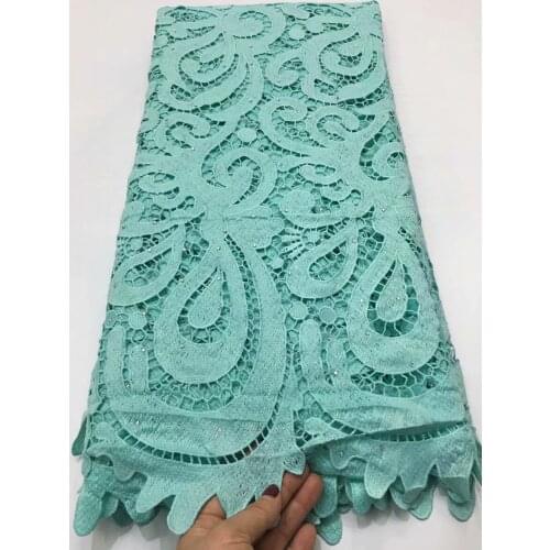 2020 High quality embroidered stones water soluble milk silk African chemical Guipure cord lace fabrics Swiss organza materials