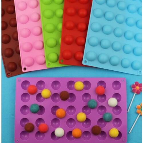 35 small half-round silicone cake mold, chocolate mold, ice-cube mold, heat-resistant materials Diy