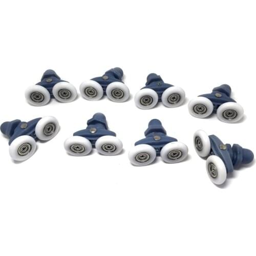 8x Partiality Shower Door ROLLERS /Runners/Wheels/Pulleys diameter 25MM