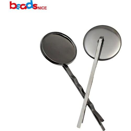 Beadsnice ID24956D Diy Jewelry Bezels Settiing Cabochon Hairpins Base Bezel Trays Hair Clips Blanks