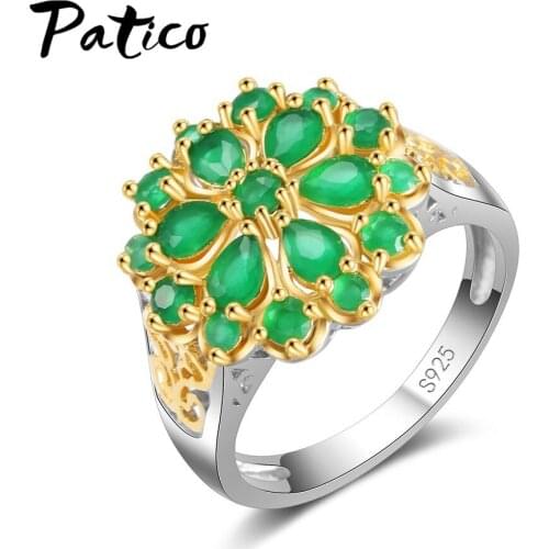 Big Sun Flower Shape Rings For Women Dance Party Appointment Fingers Accessories S 925 Made With Cubic Zirconia Brand