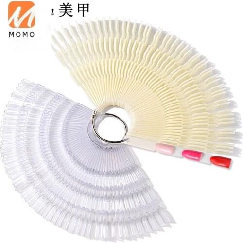 Nail Tips Exhibition Board 150 Color Fan-Shaped Color Palette Bamboo Joint Practice Plate Nail Plate Gel Nail Polish Color Plate