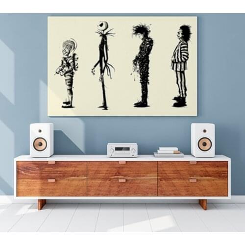 Home Decr Painting Tim Burton Movie Edward Scissorhands Movie Poster HD Print Poster Wall Art Pictures
