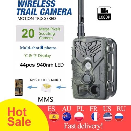 HC810M Trail Camera Wildlife Hunting Cameras 2G MMS SMTP Cellular Wireless Surveillance 20MP 1080P Night Vision Photo Trap
