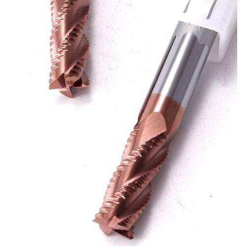 Roughing Aluminum Milling Cutter HRC55 4 Flutes Milling Tools Carbide Cnc Endmill Aluminum Copper Cutting End Mill 6mm 8mm
