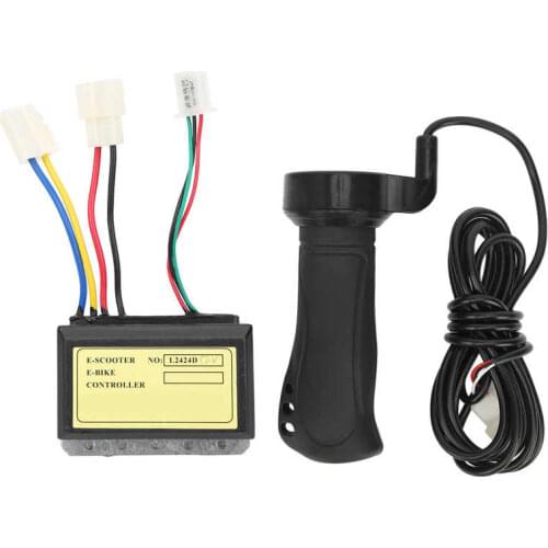 12V 250W 3-Wired Brush Controller Extended Cable Hand Grip Set Electric Bicycle E-bike Controller Thumb Throttle Grip Set