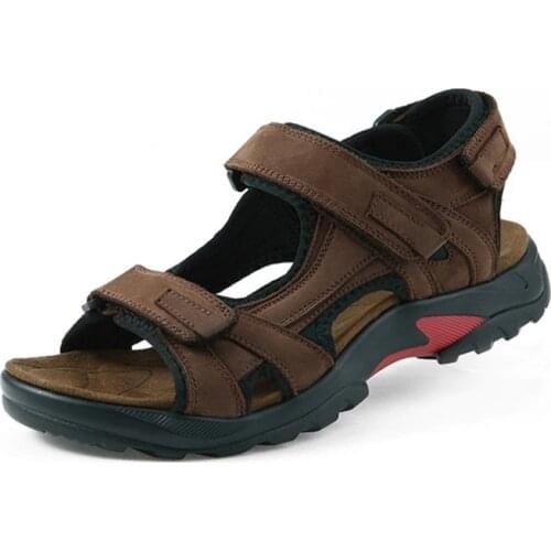 New 2020 Brand Mens Sandals Slippers Genuine Leather Cowhide Sandals Outdoor Summer Casual Men Quality Leather Sandals For Man