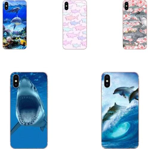 Soft TPU Cell Case Pastel Sharks Wallpaper Art For HTC U11 Life Capa U11 Plus U 11 U12 Life