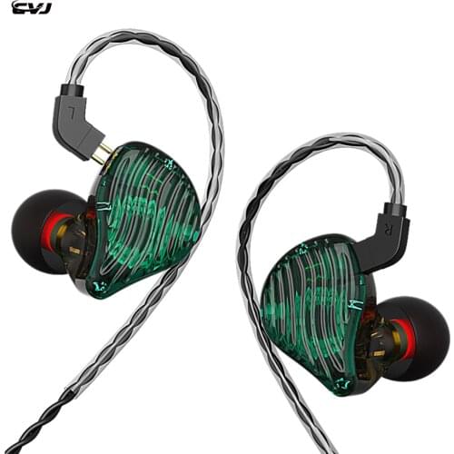 CVJ CSE 1BA 1DD Hybrid Driver HIFI Monitor Earphones Sports Running In-Ear Earplugs Interchangeable Cable ZSTX ZSN PRO X STM EDX
