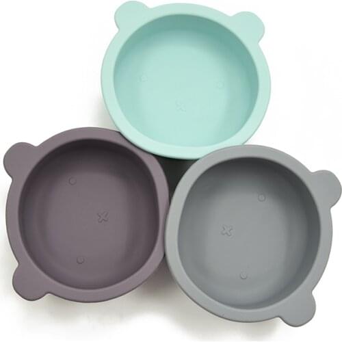 New Design Silicone Plate for Baby BPA Free Feeding Bowl Tableware Dinner Set Dishes for Kid Toldder Infant Dinnerware