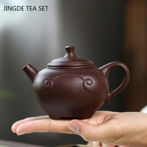 Yixing Authentic Tea Pots Wishful Purple Clay Teapot Beauty Kettle Handmade Teaware Tie Guanyin Chinese Tea Ceremony Gifts 260ml