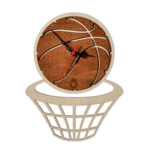 Original Design Wall Clock Gift for Wood Lovers Living Room Kitchen Decoration Basketball Decoration Home Deco Cafe Decor