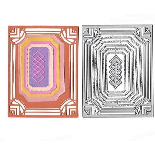 Craft Dies Frame Background Metal Cutting Album Card Making Decor Paper DIY Art Scrapbooking Stencil Die Cut And Stamp Set New