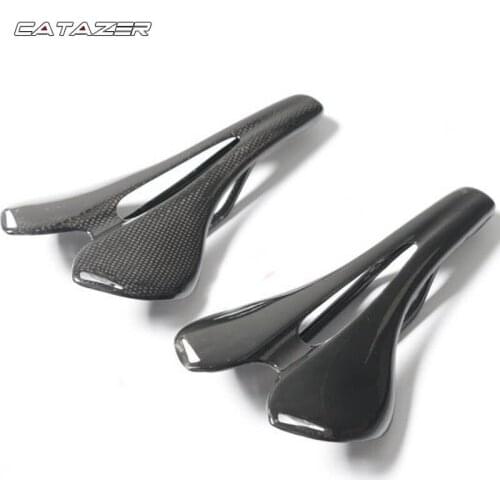 Mountain Road Bike Bicycle Saddle/Seat Bag 3K Matte Bright UD Matte Bright Full Carbon Fiber Hollow Cushion