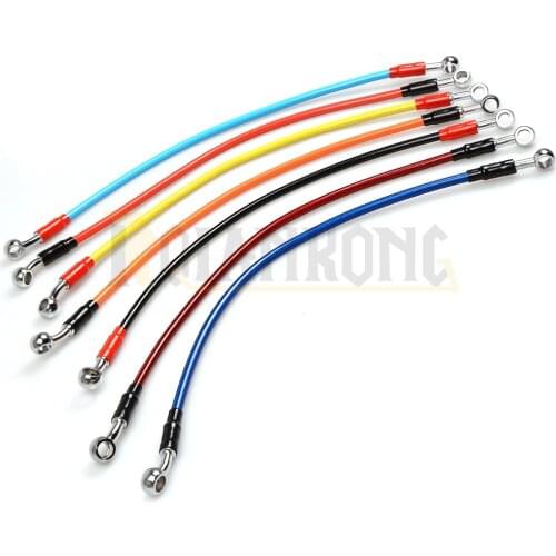 Blue universal Motorcycle Hydraulic Reinforced Brake Or Clutch Oil Hose Line Pipe 4 colors 90 cm Fit for ATV Dirt Pit Bike