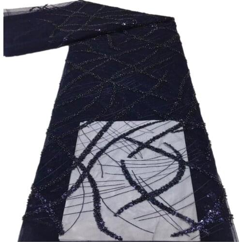 SJ Lace 2021 Latest Sequins Lace African French Net Lace Fabrics High Quality Nigerian Women Sequined Embroidered Sewing xc5-72