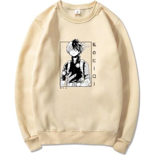 Japan Anime My Hero Academia Sweatshirt Fleece Warm Cotton Hoodies Men Women Harajuku Streetwear Sweatshirt Pullovers 2021