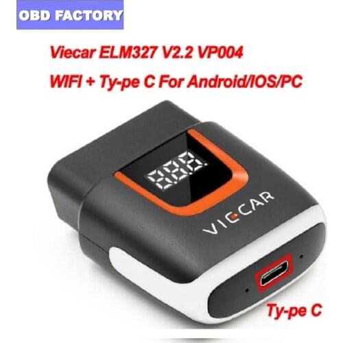 Viecar ELM327 V2.2 OBD2 Code Reader Bluetooth 4.0 WIFI USB Type-c For Android/IOS Scanner ELM 327 OBD 2 Car Diagnostic Auto Tool