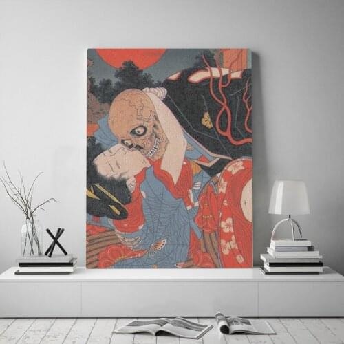 Retro dark art of japan vintage Canvas poster Painting wall Art decor Living room Bedroom Study Home Decoration Prints