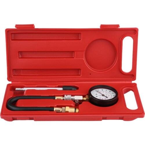 1set Motorcycle Petrol Gas Engine Cylinder Compressor Tester Pressure Test Gauge Set Repairing Tool Leakage Diagnostic