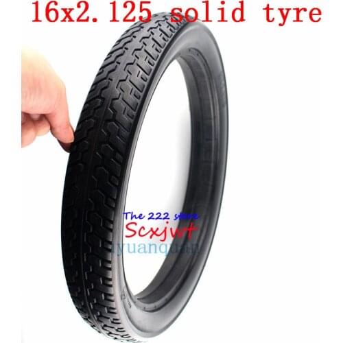 16-inch electric bicycle non-inflatable solid tires 16x2.125 mountain bike Anti Stab solid tyres