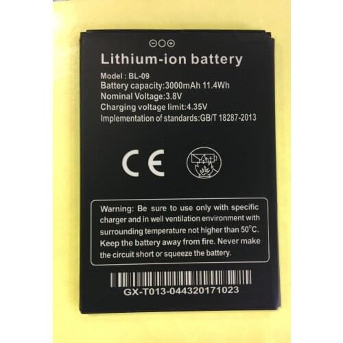 3.8V 3000mAh BL 09 BL-09 Battery for THL T9 Pro Phone battery Smartphone Replacement Mobile Phone