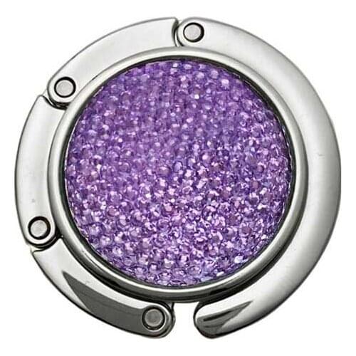 30PCS / LOT Spot circular flash drill bag hanger folding bag hook desk side hook creative portable bag accessories