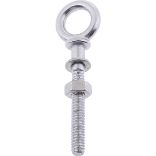 304 Stainless Steel Long Lifting Eye With Nut And Washer M4 X 40mm