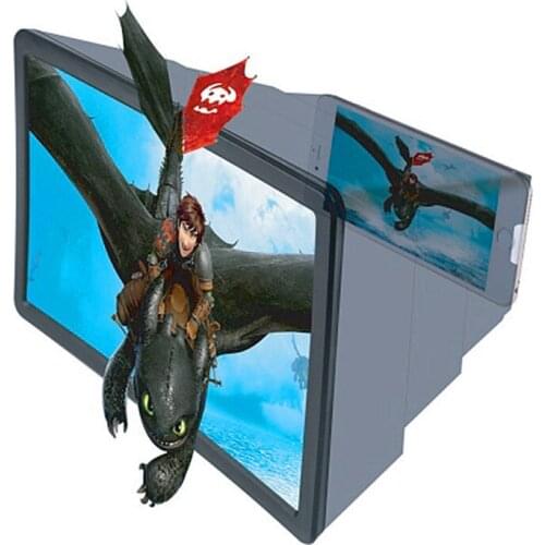 3D Telescopic Screen Magnifier for Cell Phone, Flexible HD Enlarge Screens Stand Holder Compatible with All Smart Phones