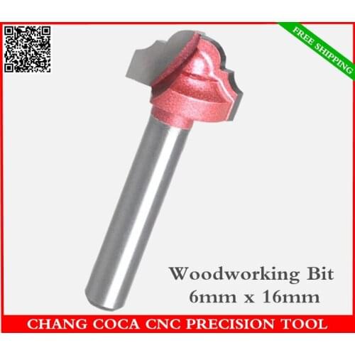 6mm*16mm,Freeshipping CNC solid carbide trimming End Mill,tungsten steel woodworking insert router bit,wood tools,lace knife