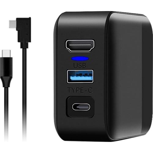 Dock Charger Adapter For Switch Type-C To HDMI-compatible AC Adapter Charger 3-Ports USB-C Charger For Nintend Support TV