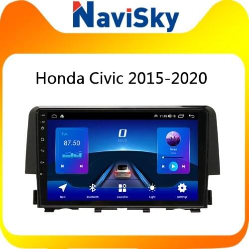 NaviSky Car Radio Video Player For Honda Civic 2015-2020 Navigation Stereo GPS Audio Multimedia System Android Head Unit no DVD