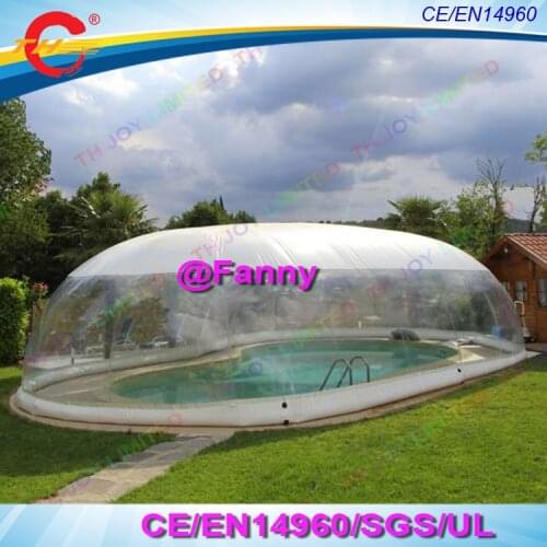 Free air ship to door Outdoor transparent pvc pool air dome inflatable pool bubble dome clear inflatable pool cover ceiling