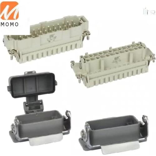 Side cable entry multi pin plug and 24 pin single plug and socket male female connector