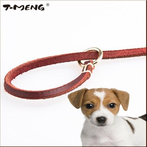 Makes Pet Meekly Genuine Leather P Chain For Small Medium Dogs Width 0.6cm Training Walking Collar Leads Pet Leash Accessories