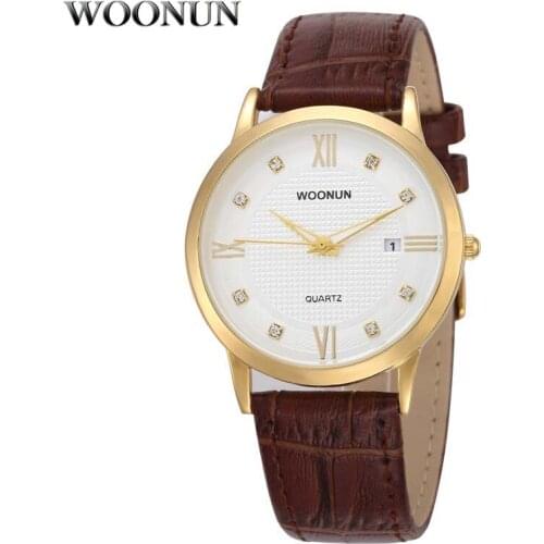 2020 Men Gold Watches Mens Watches Top Brand Luxury Business Diamond Watches Men Leather Strap Quartz Watches relogio masculino