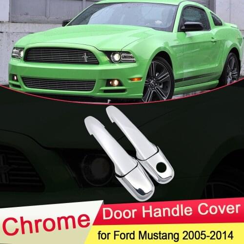 For Ford Mustang Shelby GT GT500 2005 2006 2007 2008 2009 2010 2011 2012 2013 2014 Chrome Door Handle Cover Trim Car Accessories