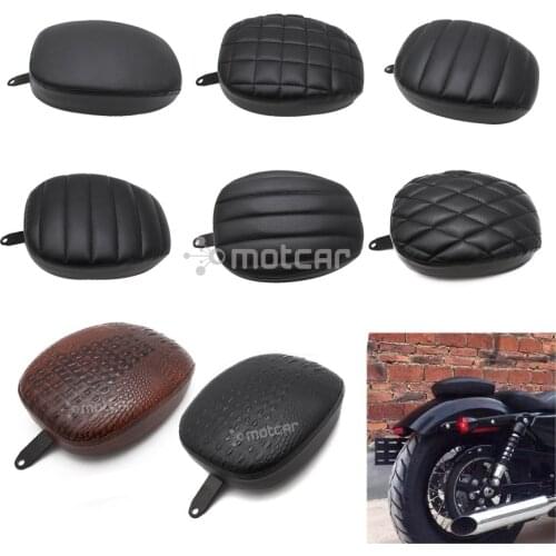 For Harley Sportster XL 1200 883 72 48 Forty-eight 2010-2015 Motorcycle Black Passenger Rear Seat Pad Leather Pillow 1pcs