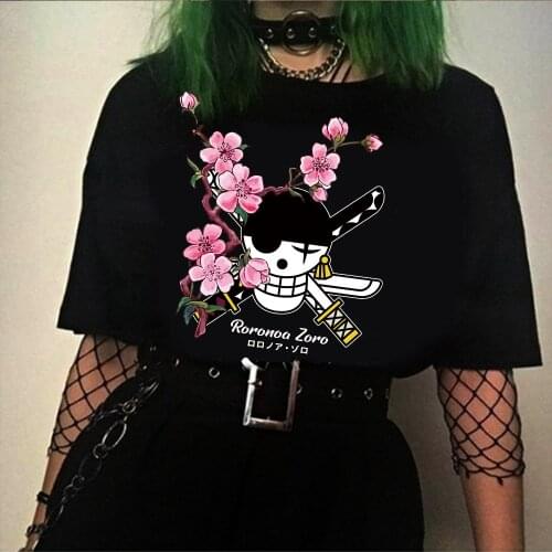 One Piece Roronoa Zoro T Shirt Women Men Clothes Harajuku Aesthetic Casual Print Clothes Plus Size