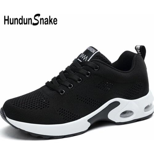 Hundunsnake Breathable Lady Sports Shoes Sport Womens Sneakers For Fitness Shoes Womens Running Shoes Walk Summer Black A-063