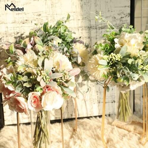 Artificial Silk Hydrangea Peony Flowers DIY Gifts Fake Pompon Flores for Wedding New Year Decor for Home Imitation Flores Bundle