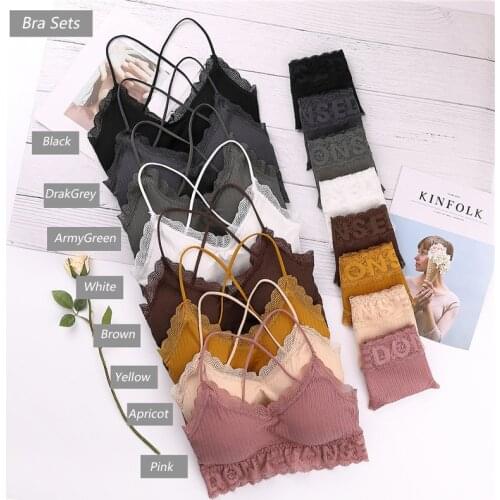 Lingerie Set Girl Bralette Sports Underwear Women Push Up Lenceria Mujer Femme Sexy Bra Wirefree Langerie Sujetador And Panty
