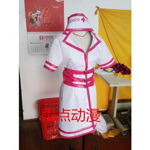 Anime Super Sonico Maid Nurse Style Cosplay Costume Halloween Party Dress