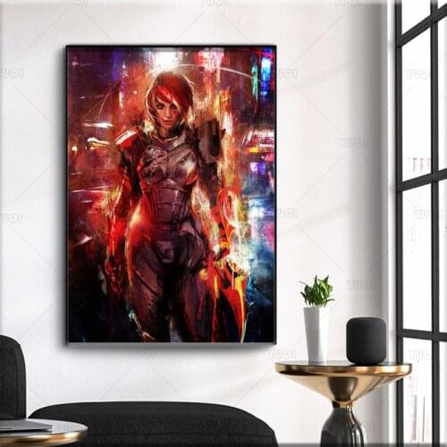 Mass Effect 2 3 4 Hot Shooting Action Game Art Canvas Wall Art Print Painting Poster Decorative Picture Home Decor