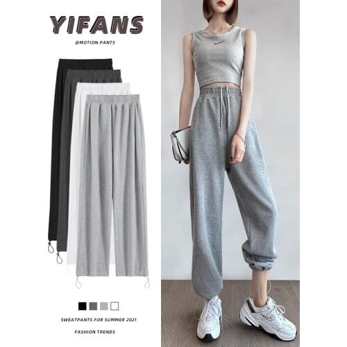 2021 Fashion Fleece Casual Joggers Women Hip Hop High Waist Baggy Sweatpants Running Jogging Sport Pants Trousers Streetwear