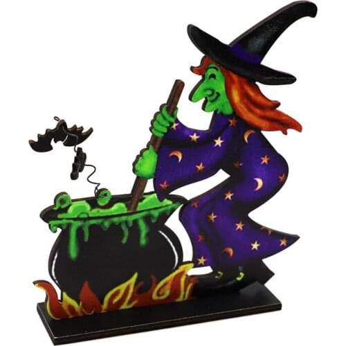 Cartoon Halloween Wood Hanging Sign Wall Window Pendant Wooden Sign Haunted House Yard Home Party Decoration