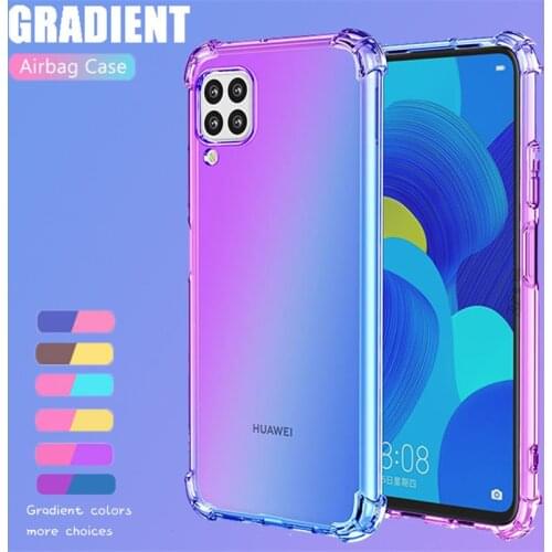 Gradient Color Soft Silicone Case For Huawei Y7A Y7P 2020 Y5P Y6P Y8S Y8P Y9A P Smart S Plus 2020 2021 Nova 5T 5i Pro 6 SE Coque