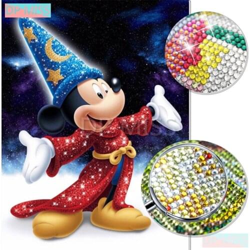 Partial 5D Crystal Round Drill Diamond Painting "Mouse"DIY Diamond Embroidery Cross Stitch Mosaic Rhinestone Decor