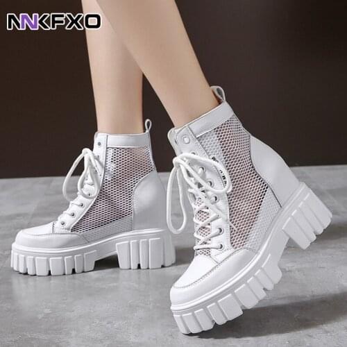 NNK FXO Women's Wedge Ankle Boots