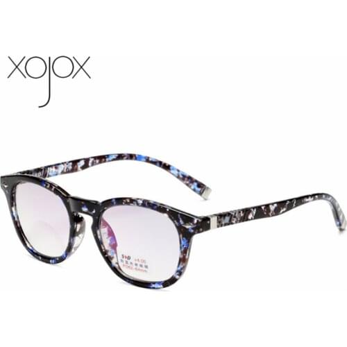 XojoX Anti-blue light Reading Glasses Women Far Near Bifocal Presbyopia Glasses Men Round Hyperopia Diopter +1.0 1.5 2.0 2.5 3.5